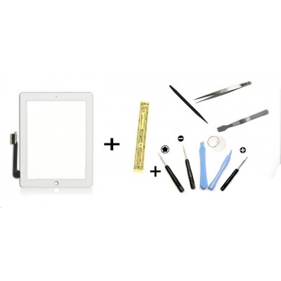 Glas Touchscreen Digitizer Display Scheibe für  iPad 3 Apple WEISS