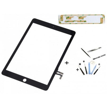 Glas inklusive Original Touch Screen für das iPad Air schwarz inkl. Klebestreifen