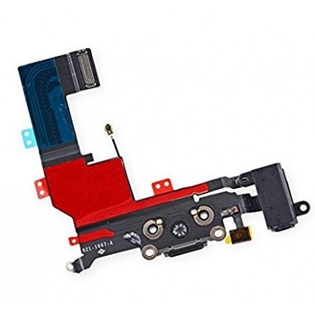 iPhone SE Lightning / Dock Adapter / Kopfhörer Anschluss Einheit  Schwarz