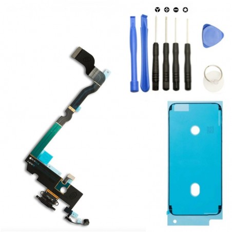 iPhone XR Original Ladebuchse Schwarz - Charging Port/ Dock Connector Flex Mikrofon Antenne