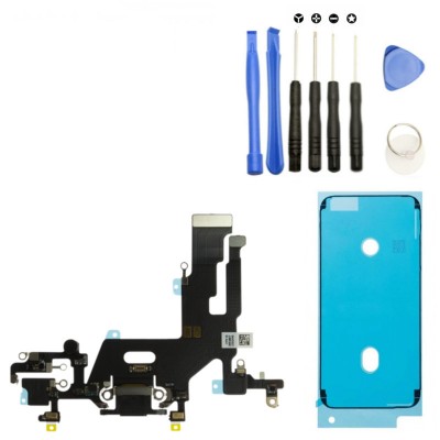 iPhone 11 Original Ladebuchse Weiß / weiss - Charging Port/ Dock Connector Flex Mikrofon Antenne