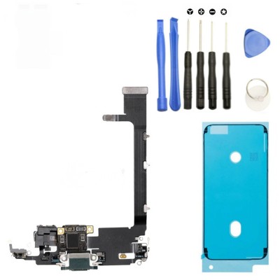 iPhone 11 Pro Max Original Ladebuchse Schwarz - Charging Port/ Dock Connector Flex Mikrofon Antenne