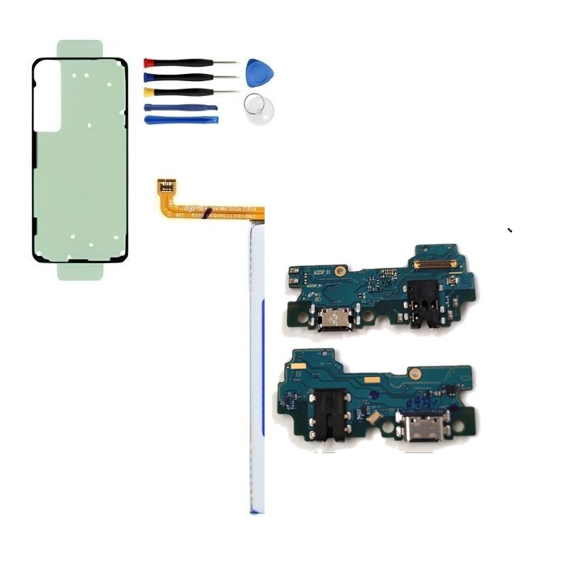 Samsung Galaxy A22 4G Ladebuchse Original Service Pack GH59-15487A – USB-C Platine mit Kleber & Werkzeug