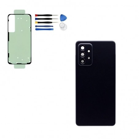 Schwarzer Akkudeckel für Galaxy A52 mit Klebedichtung und Werkzeugset