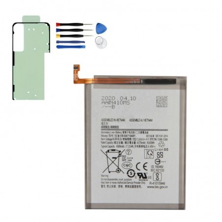 Samsung Galaxy A71 Akku EB-BA715ABY Original Service Pack 4500 mAh mit Kleber und Werkzeug