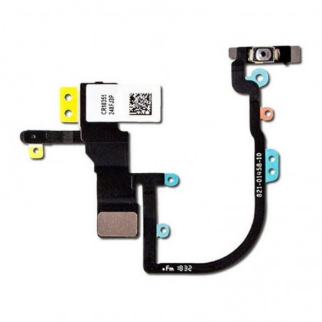 iPhone XS Ein/Aus Power Flexkabel mit Blitz + Mikrofon – Reparaturset mit Werkzeug & Kleber