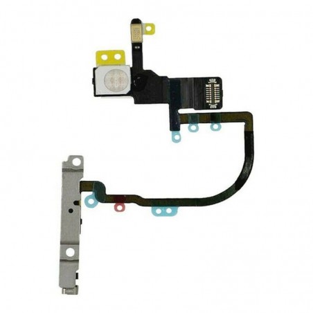 iPhone XS Max Ein/Aus Power Flexkabel mit Blitz + Mikrofon – Reparaturset mit Werkzeug & Kleber