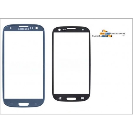 GLASS GLAS TOUCHSCREEN DISPLAY für SAMSUNG GALAXY S3 i9300 Blau Blue + Kleber