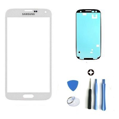 Glas Glass Scheibe für Samsung Galaxy S5 G900F Weiß 