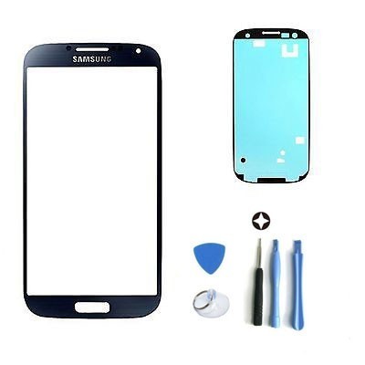 Glas Glass Scheibe für Samsung Galaxy S5 G900F blau schwarz